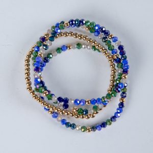 Amelia Blue Beaded Bracelet Set