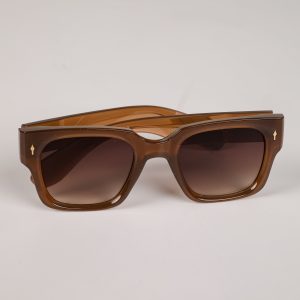 Trendsetting Take Brown Square Sunglasses