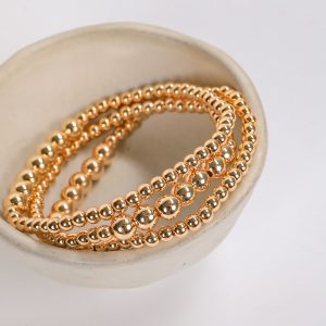 Eleanor Gold Beaded Bracelet Set