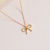 Marissa Gold Bow Charm Necklace