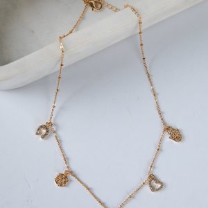 Brittany Gold Charm Necklace