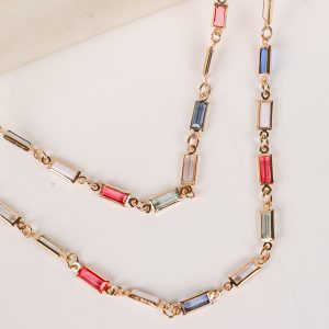 Diana Gold Gemstone Layered Necklace