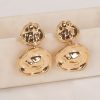 Vanessa Gold Hammered Drop Earrings