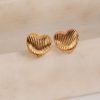 Camryn Gold Heart Stud Earrings