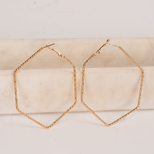 Heidi Hexagon Hoop Earrings
