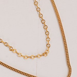 London Gold Layered Chain Necklace