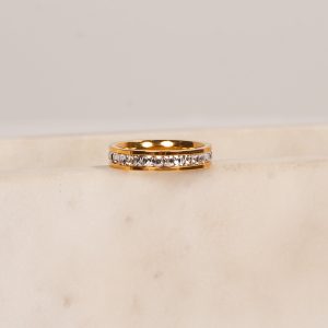 Emilee Gold Rhinestone Ring