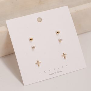 Jordyn Gold Stud Earring Set