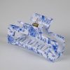Sweet Credentials Navy Floral Large Rectangle Claw Hair Clip