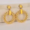 Carmen Yellow Circle Drop Earrings